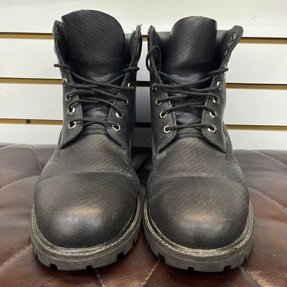 Timberland Men's Helcor 6 Inch Scratch Resistant Black Leather Boots Style Size - Picture 4 of 10